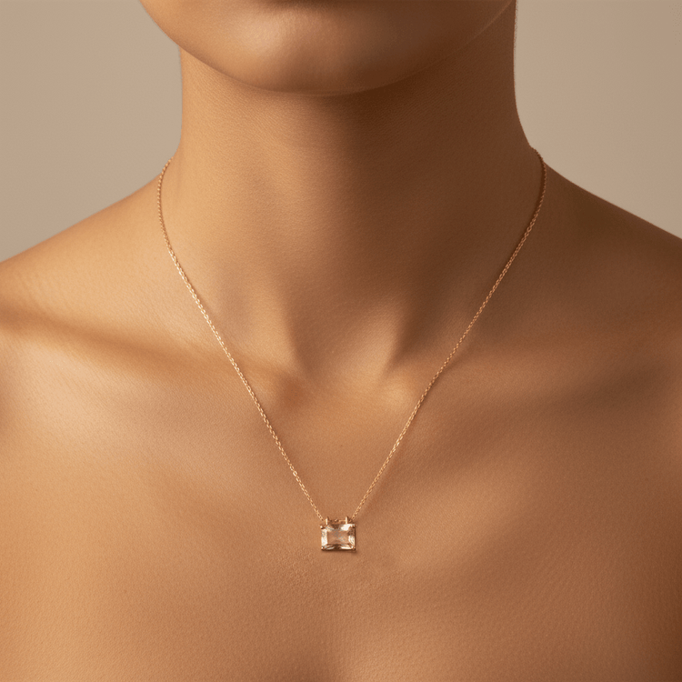 Collier - Or jaune 9k et Argent 925, Quartz - Maison Di Giorgio