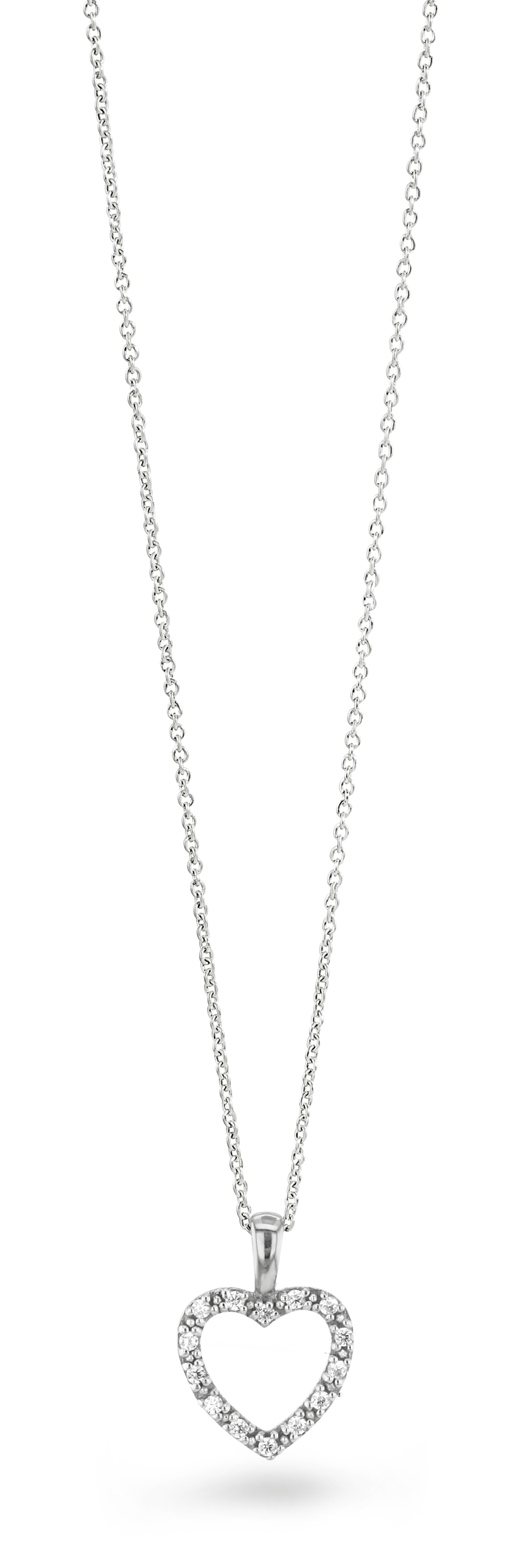 Pendentif en Or blanc 9k assemblé de Diamant HSI - Maison Di Giorgio