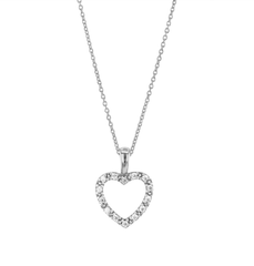 Pendentif en Or blanc 9k assemblé de Diamant HSI - Maison Di Giorgio