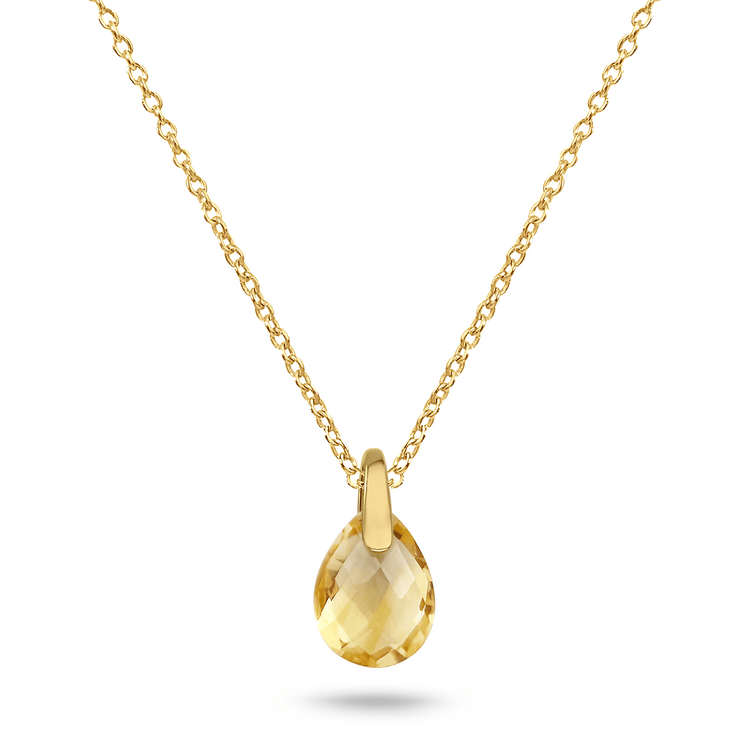 Pendentif en Or jaune 9k assemblé de Citrine - Maison Di Giorgio