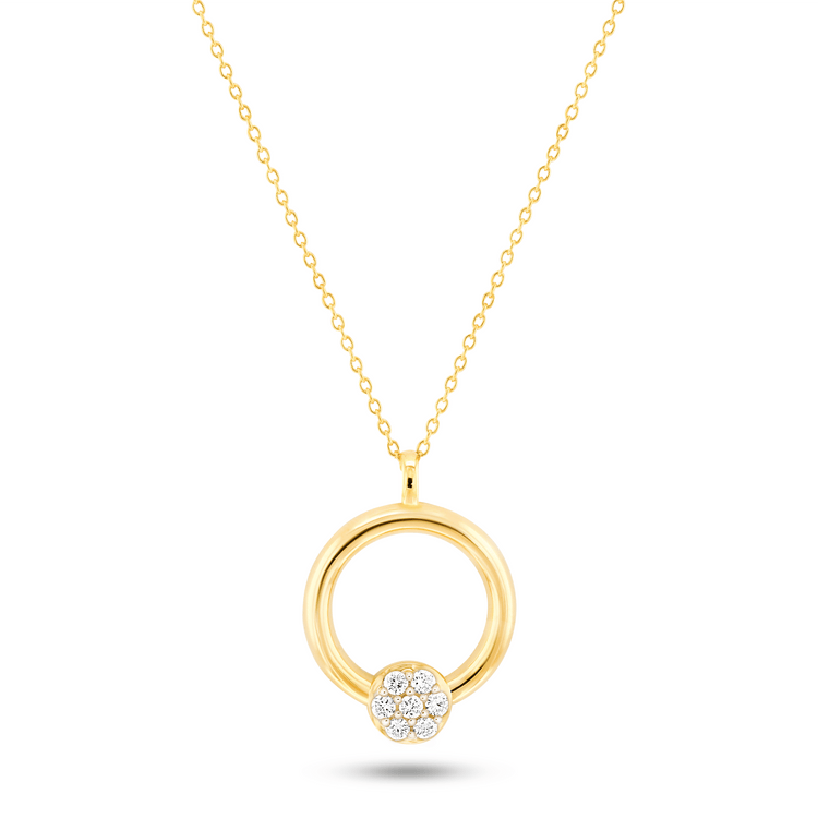 Pendentif en Or jaune 9k assemblé de Diamant HSI - Maison Di Giorgio