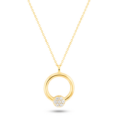 Pendentif en Or jaune 9k assemblé de Diamant HSI - Maison Di Giorgio