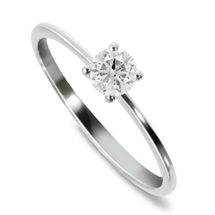 Bague en or blanc 9k rhodié, Topaze - Maison Di Giorgio