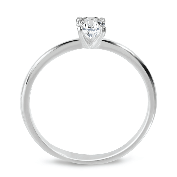 Bague en or blanc 9k rhodié, Topaze - Maison Di Giorgio