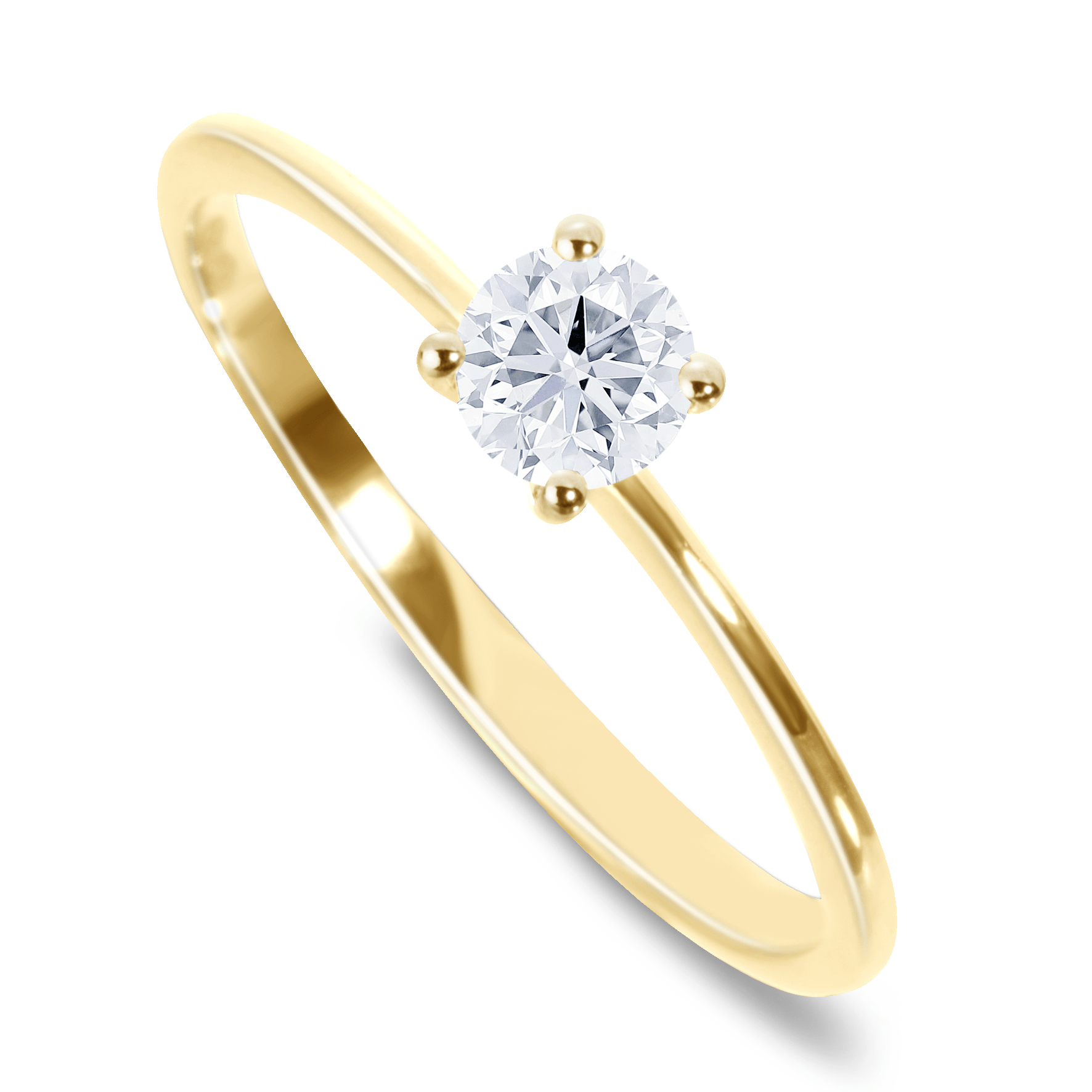 Bague en Or jaune 9k assemblée de Topaze blanche - Maison Di Giorgio