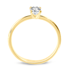 Bague en Or jaune 9k assemblée de Topaze blanche - Maison Di Giorgio