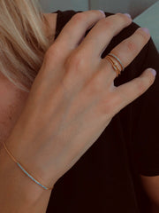 Bague en Or blanc 9k assemblée de Diamant HSI - Maison Di Giorgio