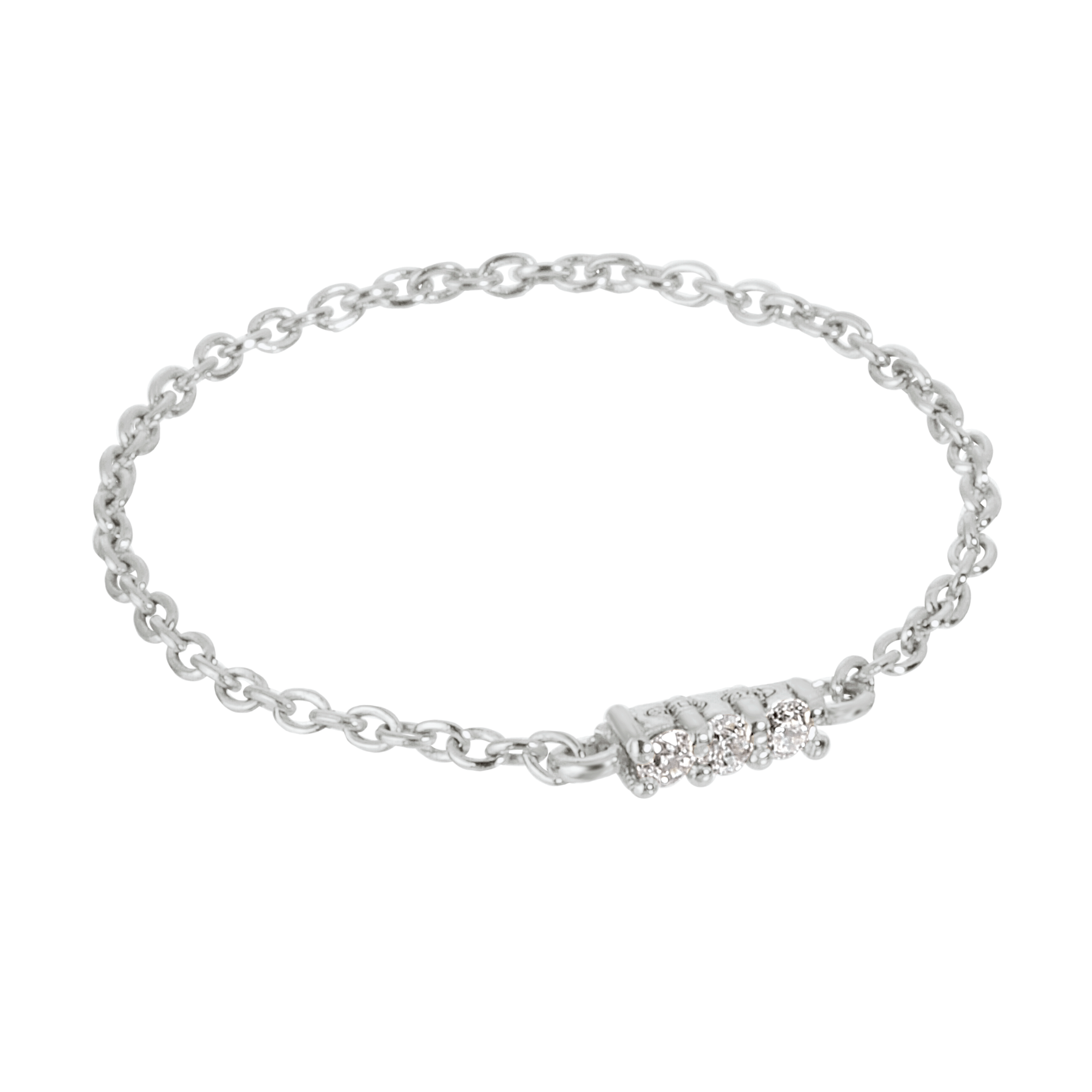 Bague en Or blanc 9k assemblée de Diamant HSI - Maison Di Giorgio