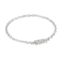 Bague en Or blanc 9k assemblée de Diamant HSI - Maison Di Giorgio