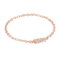 Bague en Or rose 9k assemblée de Diamant HSI - Maison Di Giorgio