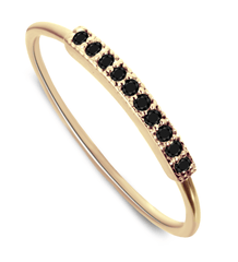 Bague en Or rose 9k assemblée de Diamant noir - Maison Di Giorgio