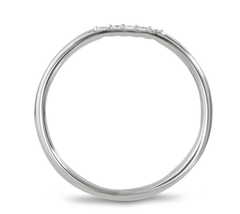 Bague en Or blanc 9k assemblée de Diamant HSI - Maison Di Giorgio