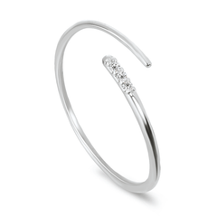 Bague en Or blanc 9k assemblée de Diamant HSI - Maison Di Giorgio