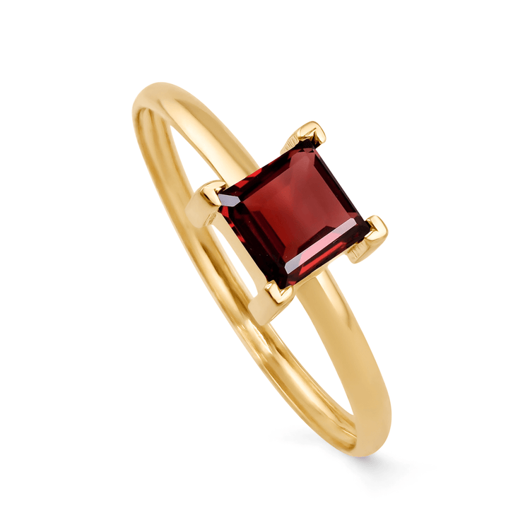 Bague - Or jaune 9k, Grenat - Maison Di Giorgio
