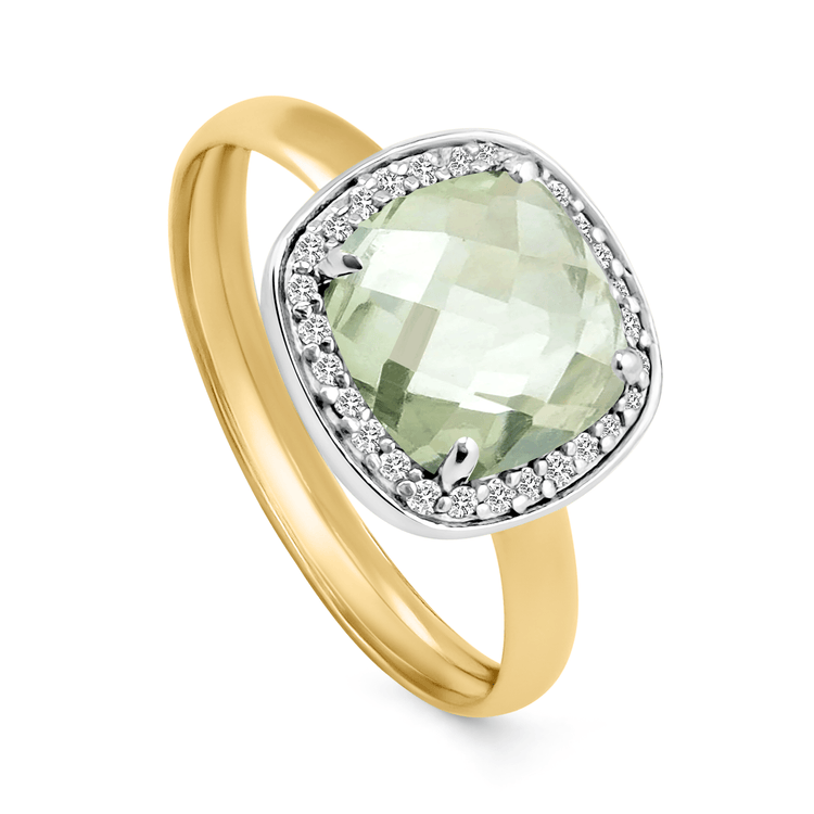 Bague - Or jaune 9k, Topaze et Améthyste - Maison Di Giorgio