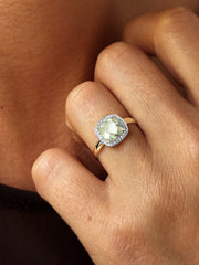 Bague - Or jaune 9k, Topaze et Améthyste - Maison Di Giorgio