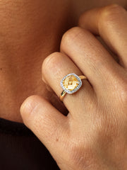 Bague - Or jaune 9k, Topaze et Citrine - Maison Di Giorgio