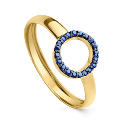 Bague - Or jaune 9k, Saphir - Maison Di Giorgio