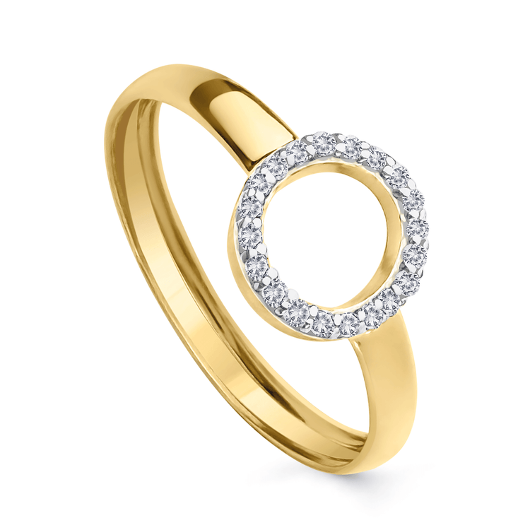 Bague - Or jaune 9k, Diamant - Maison Di Giorgio