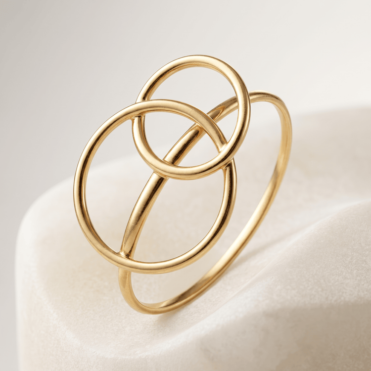 Bague - Or jaune 9k et Argent 925 - Maison Di Giorgio