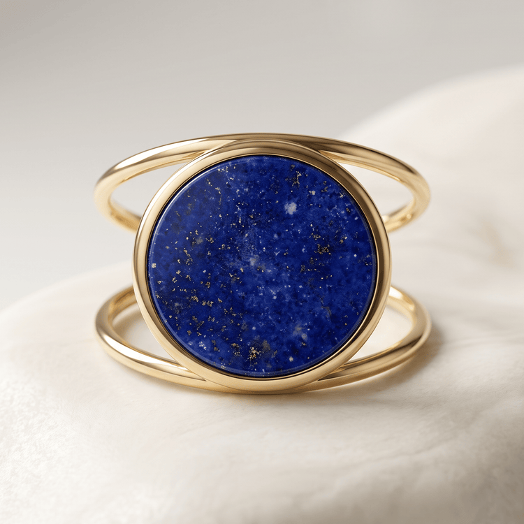 Bague - Or jaune 9k et Argent 925, Lapis-lazuli - Maison Di Giorgio