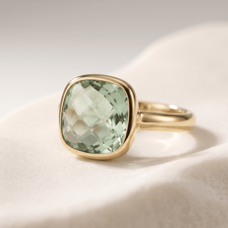 Bague - Or jaune 9k et Argent 925, Améthyste - Maison Di Giorgio