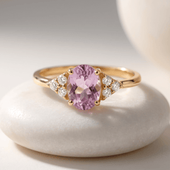 Bague - Or jaune 9k et Argent 925, Diamant et Améthyste - Maison Di Giorgio