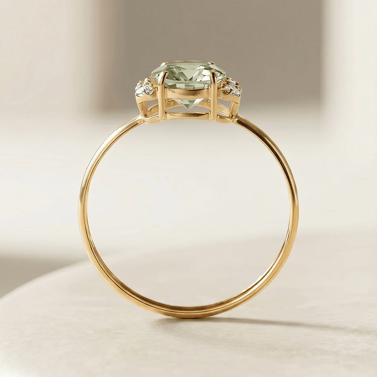 Bague - Or jaune 9k et Argent 925, Diamant et Améthyste - Maison Di Giorgio
