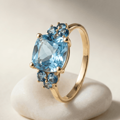 Bague - Or jaune 9k, Topaze - Maison Di Giorgio