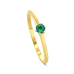 Bague en Or jaune 9k assemblée d'Émeraude - Maison Di Giorgio