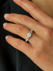 Bague en Or blanc 9k assemblée de Diamant HSI et Diamant HSI - Maison Di Giorgio