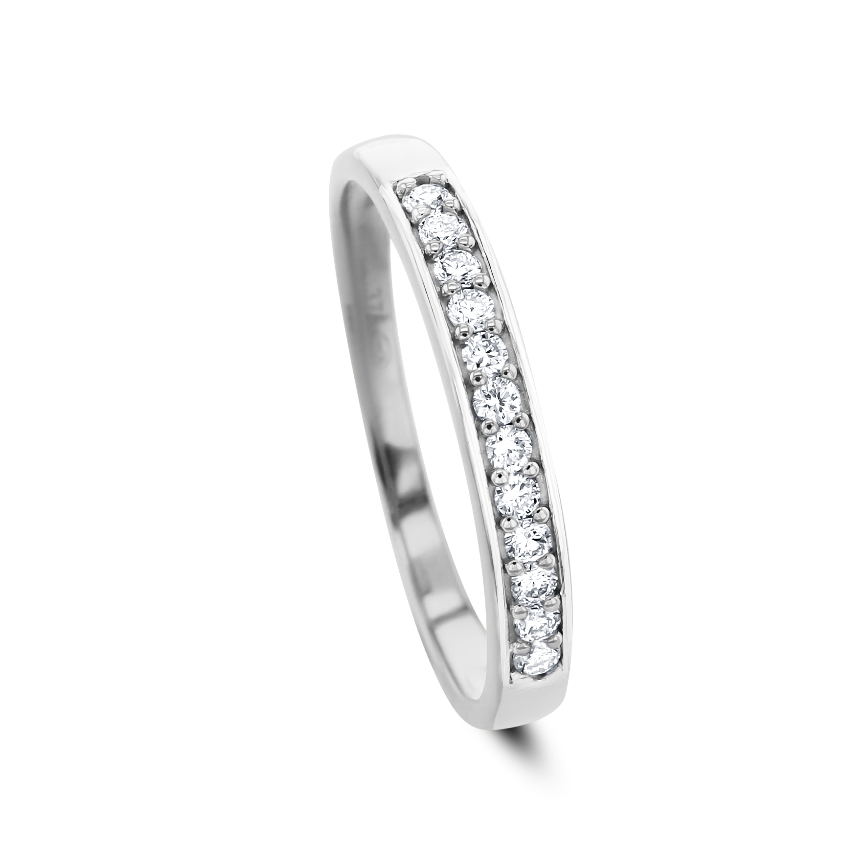 Bague en Or blanc 9k assemblée de Diamant HSI - Maison Di Giorgio