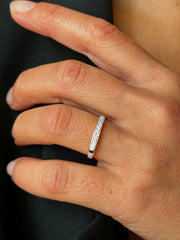 Bague en Or blanc 9k assemblée de Diamant HSI - Maison Di Giorgio