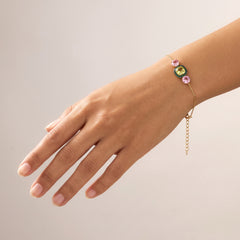 Bracelet Murmure & Secret - Doré Or jaune 18k, Améthyste, Oxyde de zirconium - Maison Di Giorgio