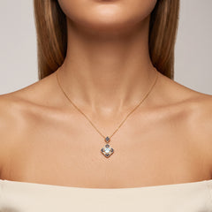 Collier Firmament - Doré Or jaune 18k, Topaze, Oxyde de zirconium - Maison Di Giorgio