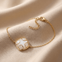 Bracelet Fortuna - Doré Or jaune 18k, Pierre de lune blanche - Maison Di Giorgio