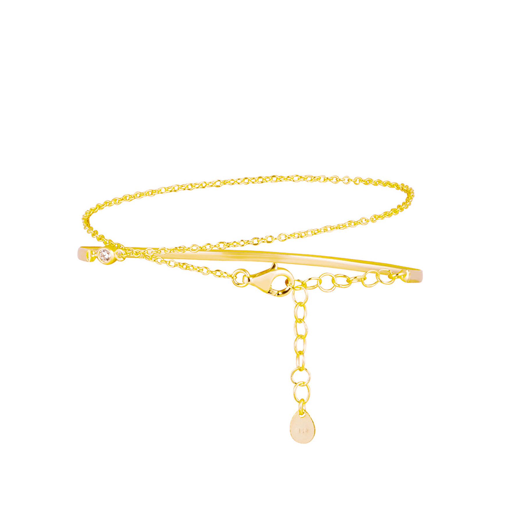 Bracelet doré Or jaune 18k assemblé d'oxyde de zirconium - Maison Di Giorgio