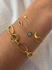 Bracelet doré Or jaune 18k assemblé d'oxyde de zirconium - Maison Di Giorgio