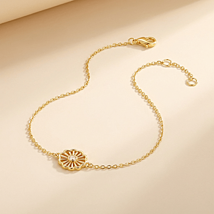 Bracelet - Doré à l'Or jaune fin, Oxyde de zirconium - Maison Di Giorgio