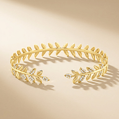 Bracelet - Doré à l'Or jaune fin, Oxyde de zirconium - Maison Di Giorgio