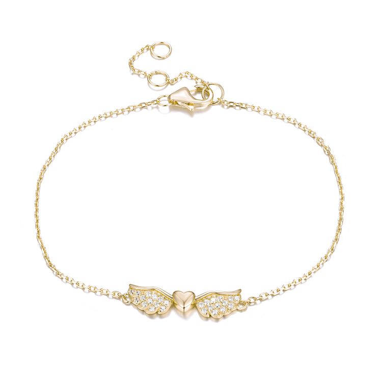 Bracelet doré Or jaune 18k assemblé d'Oxyde de zirconium - Maison Di Giorgio