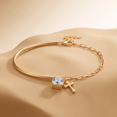 Bracelet - Doré à l'Or jaune fin, Topaze - Maison Di Giorgio