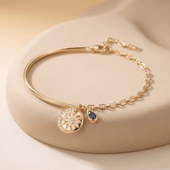 Bracelet - Doré à l'Or jaune fin, Oxyde de zirconium - Maison Di Giorgio