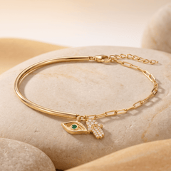 Bracelet - Doré à l'Or jaune fin, Oxyde de zirconium - Maison Di Giorgio
