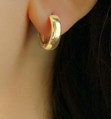 Boucles d'oreilles dorées Or jaune 18k - Maison Di Giorgio