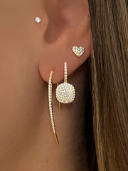 Boucles d'oreilles dorées Or jaune 18k assemblées d'Oxyde de zirconium - Maison Di Giorgio