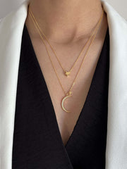 Collier doré Or jaune 18k assemblé d'oxyde de zirconium - Maison Di Giorgio