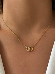Collier doré Or jaune 18k assemblé d'oxyde de zirconium - Maison Di Giorgio
