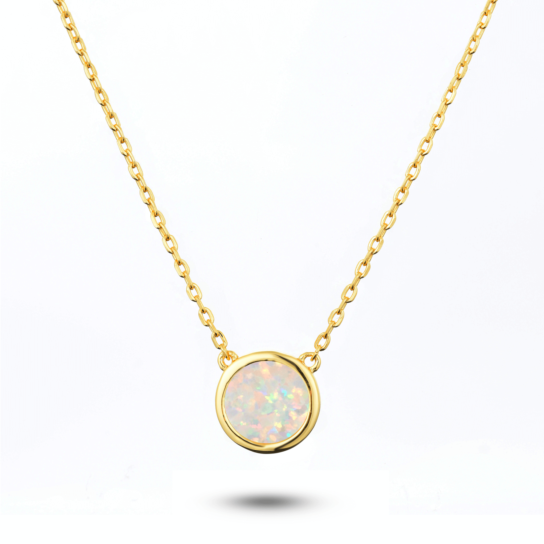 Collier doré Or jaune 18k assemblé d'opale - Maison Di Giorgio