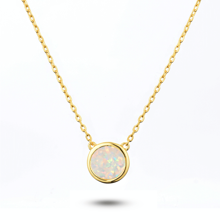 Collier doré Or jaune 18k assemblé d'opale - Maison Di Giorgio
